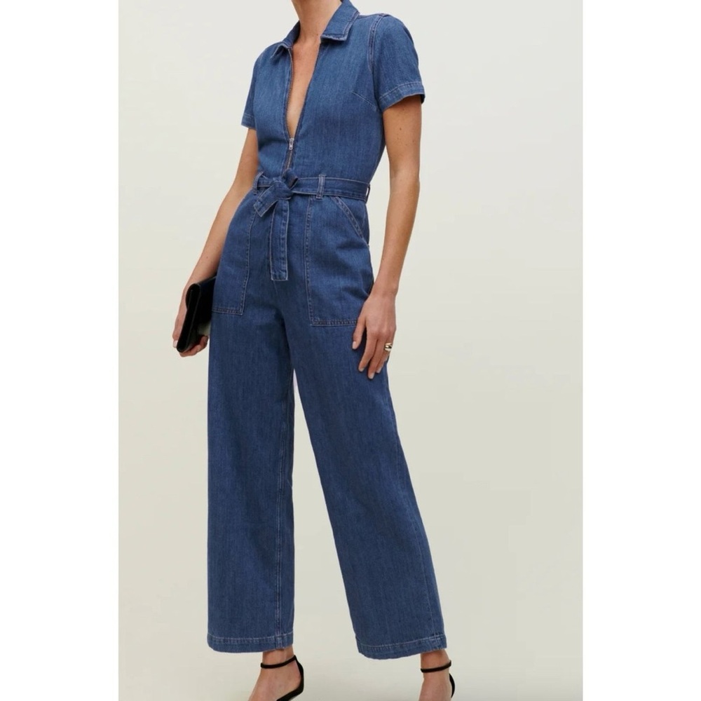 Reformation Cassidy Denim Jumpsuit Size 6